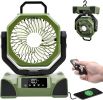 20000mAh Rechargeable Camping Fan with LED Light