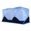 5-8 Person Ice Fishing Shelter, Pop-up Ice Fishing Tent, Ice Shanty, Portable and Insulated, with 2 Doors and Carrying Bag, Light Blue