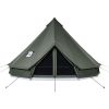 Canvas Bell Tent, 4 Seasons 9.84 ft Yurt Tent for Camping with Stove Jack, Canvas Breathable Holds up to 3 People with Zipped Detachable Floor