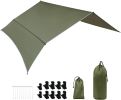 Plus Size Waterproof Camping Tarp Shelter with Detachable Side Wall
