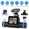 360° View FHD 4 Channel Dash Cam 1080P Front 480P Rear Left Right Inside Dash Camera With IR Night Vision Loop Recording Motion Detection Free 32GB MM