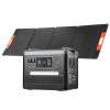 Portable Power Station, 2400W Portable Solar Generator with 200W Foldable Solar Panel