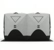 Light Gray 5-8 Person Ice Fishing Shelter Pop-Up Ice Shanty Tent Insulated Portable Tent with 2 Doors And Carrying Bag