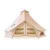Oxford Bell Tent, 4 Seasons 16.4 ft Yurt Tent for Camping with Stove Jack, Waterproof Breathable Holds up to 7 People with Zipped Detachable Floor