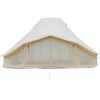 Canvas Bell Tent, 4 Seasons 19.7 x 13.12 x 10.17 ft Yurt Tent for Camping with Stove Jack, Poly-Cotton Canvas Breathable Holds up to 12 People