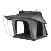 Rooftop Tent Hard Shell, 2-3 Person Aluminum Roof Top Tent Hardshell with Tri-Color LED Light, Thick Mattress & 1 Window