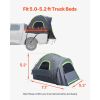Pickup Truck Tent, Fit 5.0-5.2 ft Truck Tents for Camping, Waterproof PU2000mm 2-3 Person Sleeping Truck Bed Tent with Double Layer Design Windows