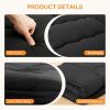 Japanese Floor Futon Mattress Toppers, Foldable Tatami Mat, Thick Sleeping Mattress Pad with Storage Bag & Dust Cover, Black, Full