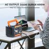 300W Power Station &100W Foldable Solar Panel, Li-Ion Battery Bank With AC/USB/DC Outputs