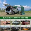Portable SUV Side Awning with Removable Privacy Wall - Quick Setup Vehicle Shelter, Heavy-Duty Large Shade Cover, Universal Fit for Camping, Jeep, Van