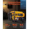 Portable Generator, Gasoline 4650W Peak Watt & LPG 4130W Peak Watt Dual Fuel Generator, Home Backup Generators with Electric Start