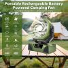 20000mAh Rechargeable Camping Fan with LED Light