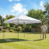 10 x 10 ft Pop Up Canopy Tent with One Push Setup, Outdoor Portable Instant Canopy Shelter w/ Roller Bag, White