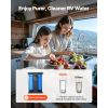 RV Water Filtration System, 2-Cartridge Water Filter System for Campers, Remove Chlorine, Bad Tastes, Odors, and Most Contaminants