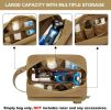 Tactical Toiletry Travel Bag for Men, Dopp Kit Shaving Organizer Case for Toiletries, Shower and Grooming Care Accessories, Khaki(Empty Bag Only