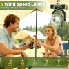 20000mAh Rechargeable Camping Fan with LED Light