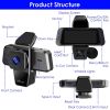 1080P FHD 3 Channel WiFi Dash Cam 170° Wide Angle Triple Car Camera With IR Night G-Sensor Motion Detection Loop Recording App Control Support 128G Ma