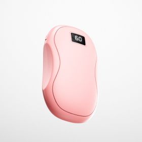 Large Capacity Double-sided Heating Digital Display USB Charging Portable Hand Warmer (Option: N20 Pink-1PCS)