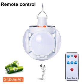 Solar Outdoor Lights Folding LED Soccer Light Bulb Portable Emergency Solar Lamp USB Charge Search Light For Camping Hiking Home (Emitting Color: Control dual battery, Ships From: CN)