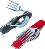 6-in-1 Multi-Function Camping Utensil Flatware Set Detachable Spoon Fork Knife Combo Mess Kit with Carrying Pouch