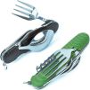 6-in-1 Multi-Function Camping Utensil Flatware Set Detachable Spoon Fork Knife Combo Mess Kit with Carrying Pouch