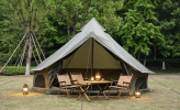 Oxford Bell Tent for Family Camping - Spacious 9.8ft Yurt with Stove Jack, Large Glamping Tents for 3-4 People, 4 Season Oxford Hot Tent Shelter