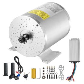 2000W Electric Brushless DC Motor Kit - 48V 4300rpm Motor with Upgraded Speed Controller and Throttle Grip Kit for Go Karts E-Bike Motorcycle Scooter (Default: Default)