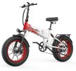 ZAZAWORK CF1000 Folding Electric Bike 48V 1000W, 20AH Battery Up to 120KM