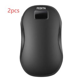 Large Capacity Double-sided Heating Digital Display USB Charging Portable Hand Warmer (Option: N20 Black-2PCS)
