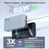 US Overseas Warehouse NOBIS 65W Portable Charger 20000mAh Fast Charging Power Bank for Laptop and Phone
