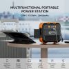 Flashfish 120W Portable Power Station, 98Wh/26400mAh Solar Generator Backup Power Battery Pack With AC/DC/Type-c/USB/Flashlight
