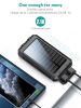 10000mAh Solar Charger Portable Power Bank USB-C Port Mobile Battery Pack for Phone