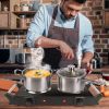 Portable Dual Burner Electric Stove - 2000W Power, 5 Temperature Levels, 5.5in Coils, Fast Even Cooking, Fits Flat Cookware, Ideal for Apartments/RVs