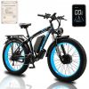 Electric Bike KETELES 48V 23AH Dual Motor 1000W*2 26"*4.0 MTB
